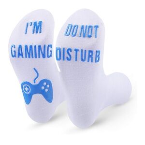 I’M GAMING DO NOT DISTURB Crew Socks, Giftable - NEW in box 🎮🧦🔥